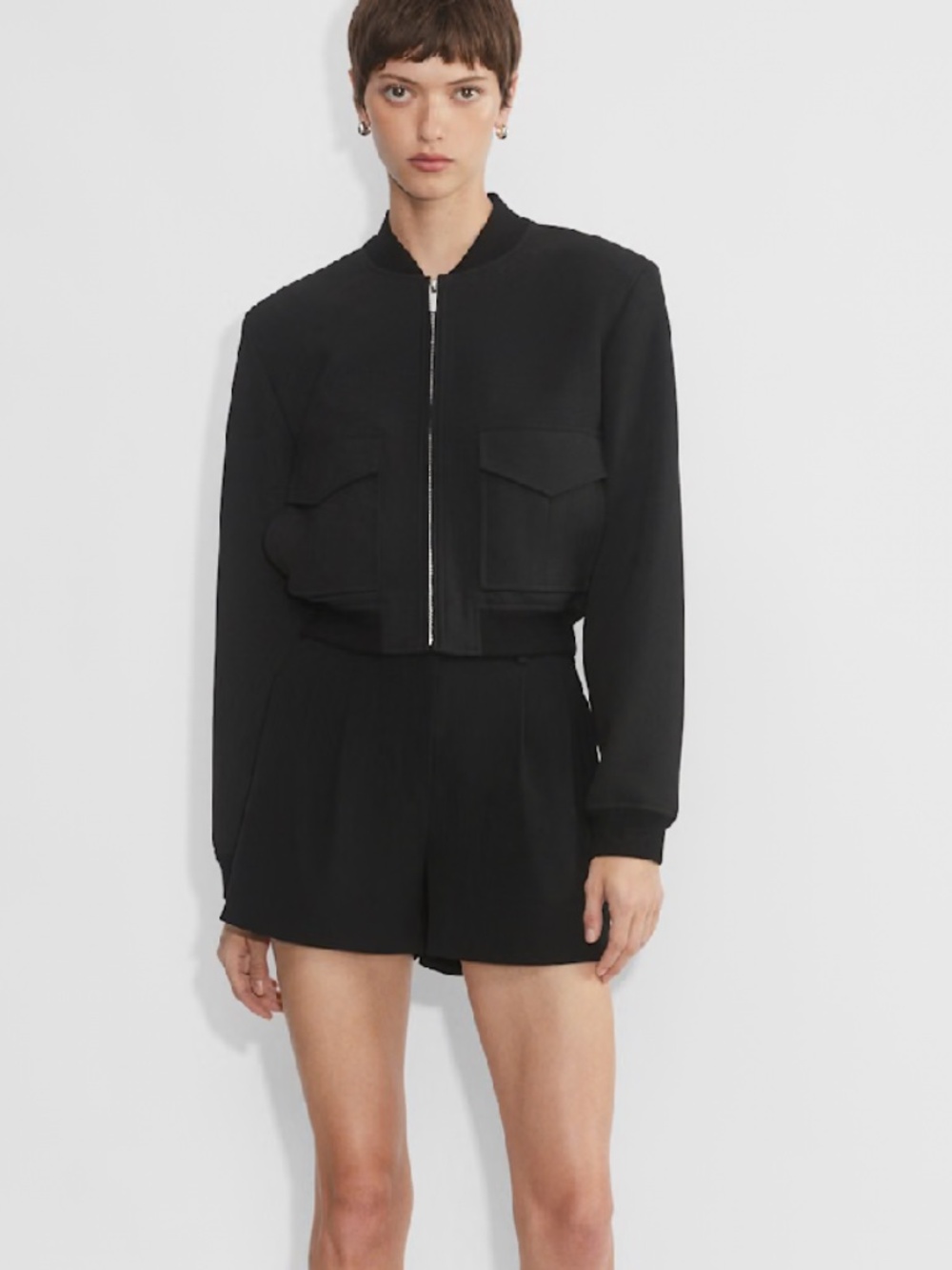 Aritzia's Babaton Black Crepe Shorts (4)